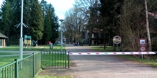 An entrance to the refugee center in Oisterwijk.