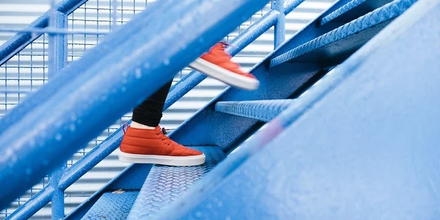 healthy nudging climbing stairs 