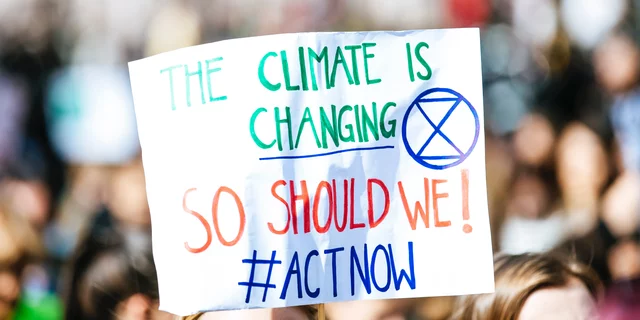 Climate strike sign