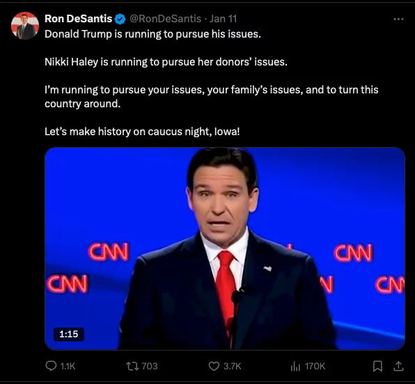 Screenshot on X by @RonDeSantis