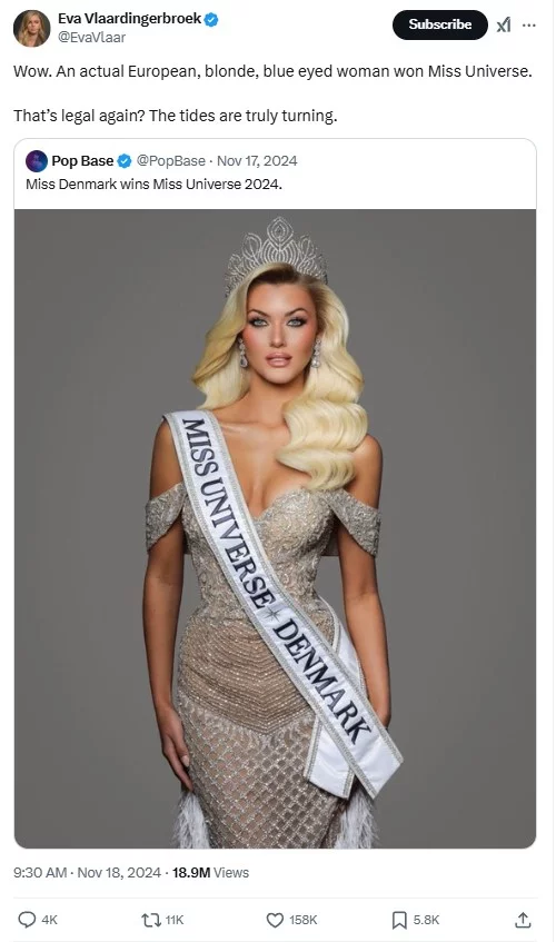 Screenshot of Eva Vlaardingerbroek's post on X. 