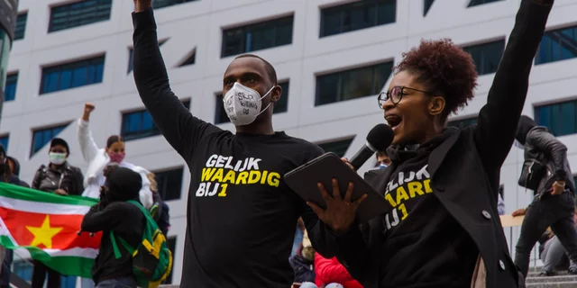 Sylvana Simons at BLM rally in Utrecht (5 June 2020)