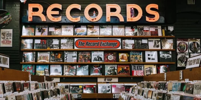Record store interior